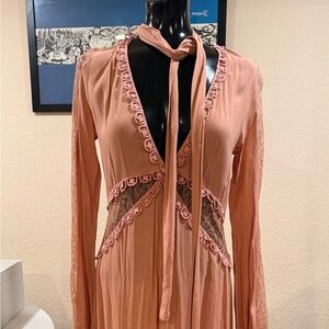 For Love And Lemons Pink Maxi Dress
